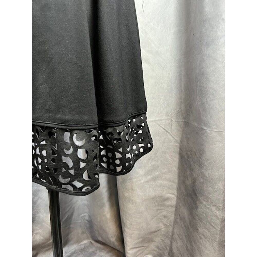 Lauren Ralph Lauren black short sleeve cut out dress stretchy solid Size 8 - Picture 4 of 8